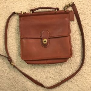 Brown Vintage Coach Willis Messenger Crossbody